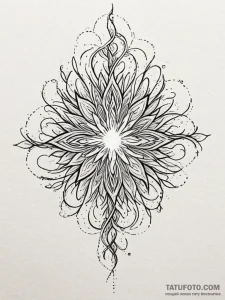Tattoo sketch, ignited spark of creation, a s... - эскиз тату (№1752394757_0, 13.07.2025 08:19) — Tatufoto.com
