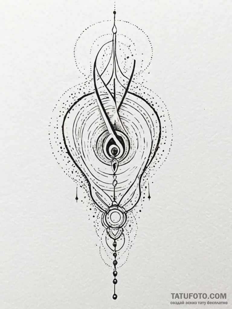 Tattoo sketch, whispers of forgotten lore (so… — эскиз тату (№1752395186_0, 13.07.2025 08:26) — Tatufoto.com