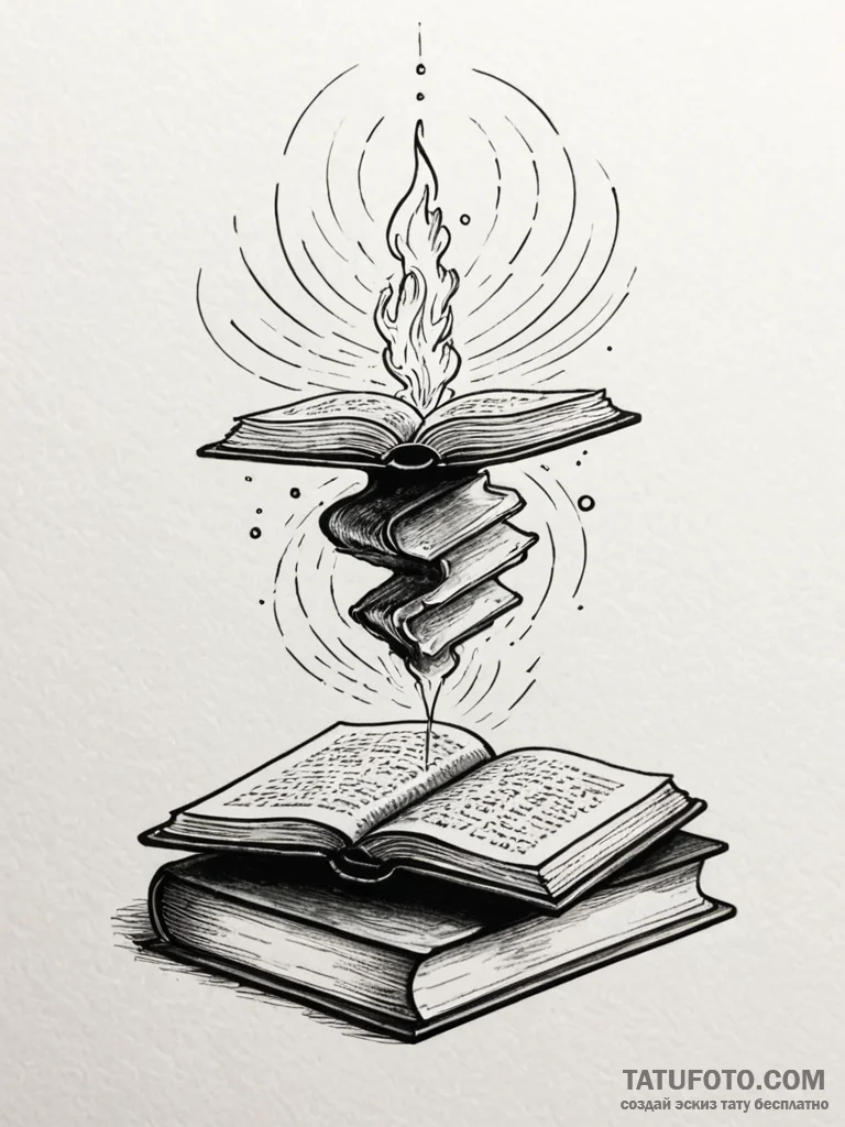 Tattoo sketch, levitation of wisdom, a glowin... - эскиз тату (№1752395530_0, 13.07.2025 08:32) — Tatufoto.com