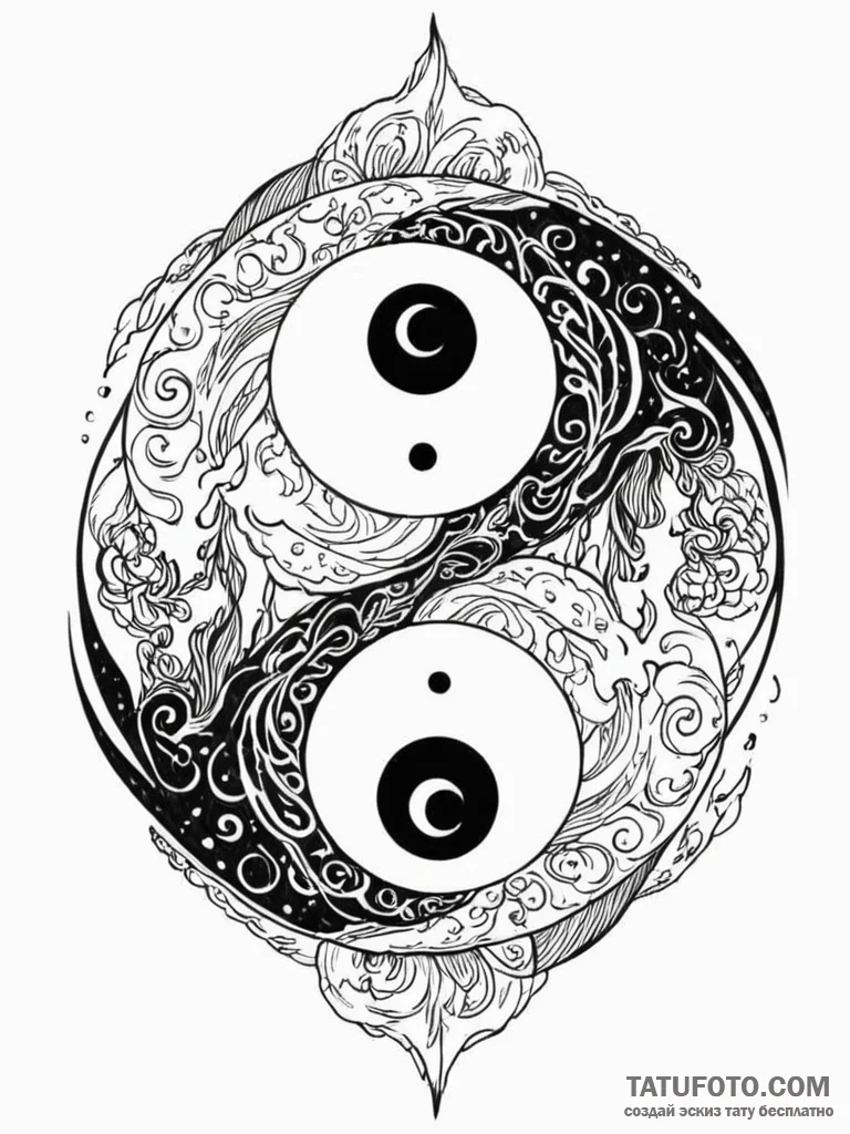 Tattoo sketch, elemental equilibrium, a perfe... - эскиз тату (№1752396474_0, 13.07.2025 08:47) — Tatufoto.com