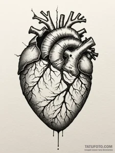 Tattoo sketch, kintsugi heart, glowing repair... - эскиз тату (№1752397072_0, 13.07.2025 08:57) — Tatufoto.com