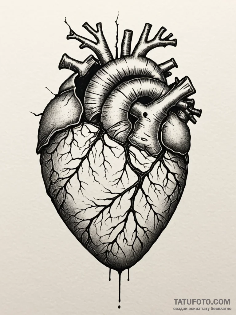 Tattoo sketch, kintsugi heart, glowing repair... - эскиз тату (№1752397072_0, 13.07.2025 08:57) — Tatufoto.com