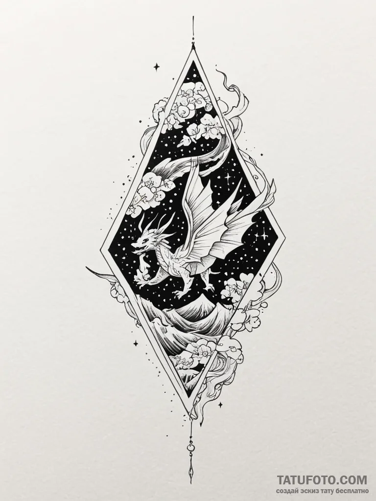 Tattoo sketch, paper crane, starlight flight,... - эскиз тату (№1752397159_0, 13.07.2025 08:59) — Tatufoto.com