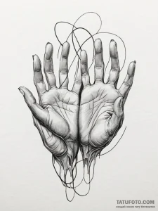 Tattoo sketch, invisible threads of connectio... - эскиз тату (№1752398717_0, 13.07.2025 09:25) — Tatufoto.com