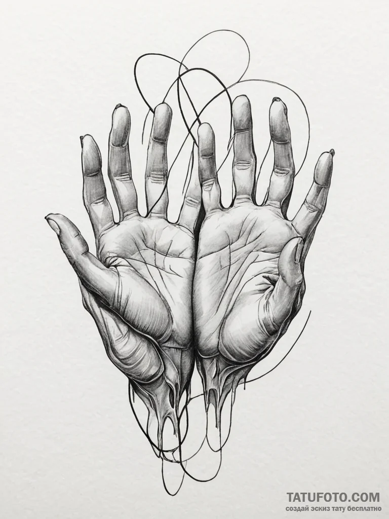 Tattoo sketch, invisible threads of connectio… — эскиз тату (№1752398717_0, 13.07.2025 09:25) — Tatufoto.com