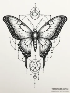 Tattoo sketch, an atlas moth with a circuit b... - эскиз тату (№1752399315_0, 13.07.2025 09:35) — Tatufoto.com