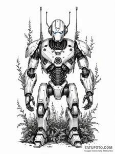 Tattoo sketch, sentinel of the forgotten serv... - эскиз тату (№1752399570_0, 13.07.2025 09:39) — Tatufoto.com