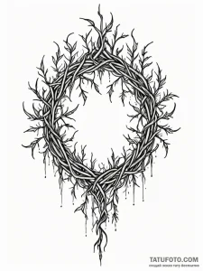 Tattoo sketch, nature's firewall, a dense, im... - эскиз тату (№1752400001_0, 13.07.2025 09:46) — Tatufoto.com
