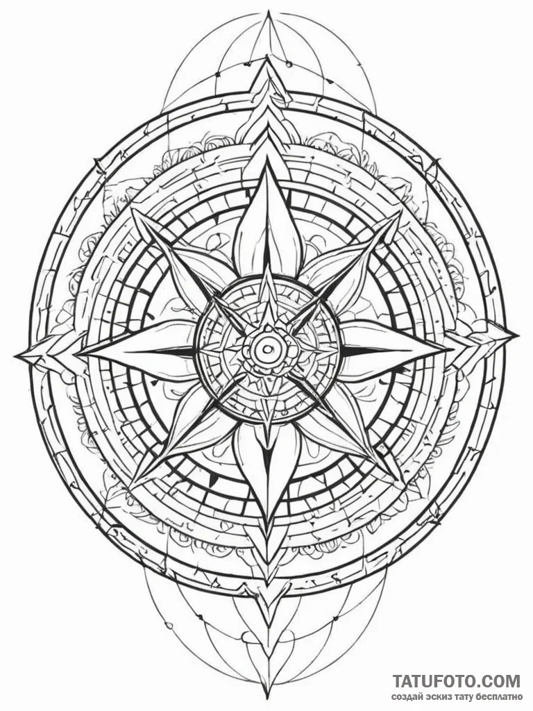 Tattoo sketch, mystical map, shifting realiti... - эскиз тату (№1752400172_0, 13.07.2025 09:49) — Tatufoto.com