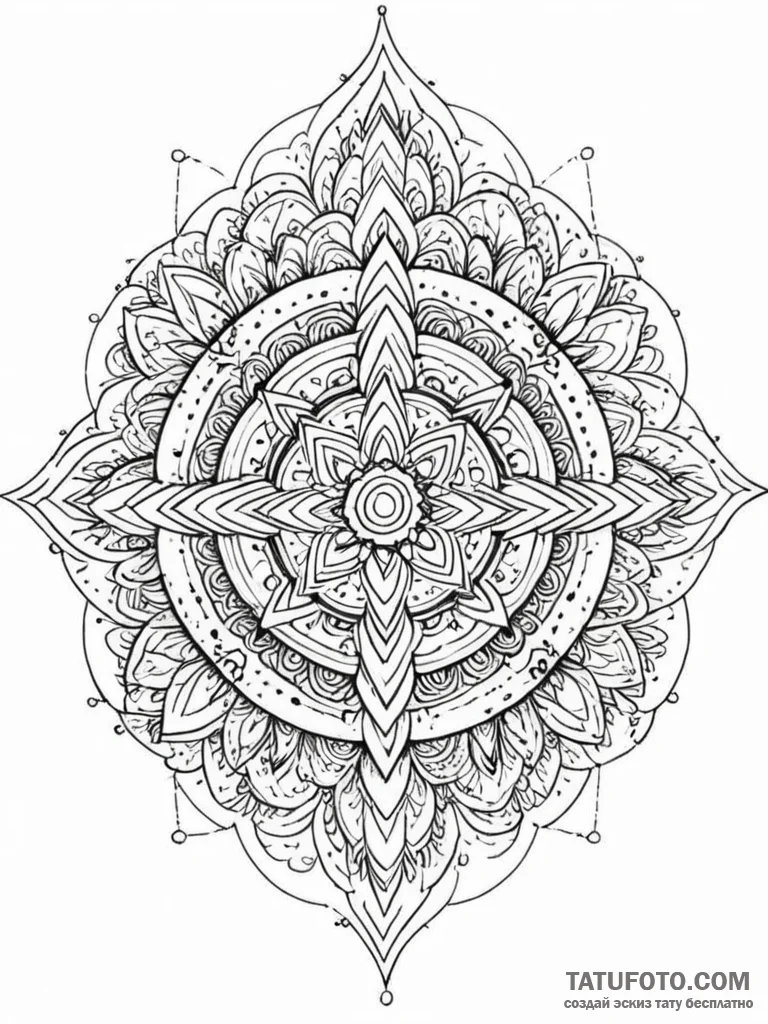 Tattoo sketch, multidimensional mandala of me... - эскиз тату (№1752400258_0, 13.07.2025 09:50) — Tatufoto.com