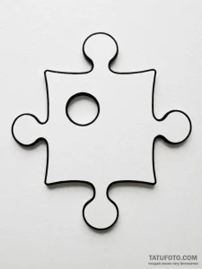 Tattoo sketch, paradoxical puzzle piece, a si... - эскиз тату (№1752400514_0, 13.07.2025 09:55) — Tatufoto.com
