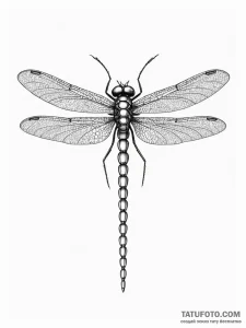 Tattoo sketch, dragonfly drone swarm, a large... - эскиз тату (№1752400775_0, 13.07.2025 09:59) — Tatufoto.com