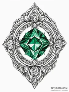Tattoo sketch, hyper-realistic portal gem, a... - эскиз тату (№1752401209_0, 13.07.2025 10:06) — Tatufoto.com