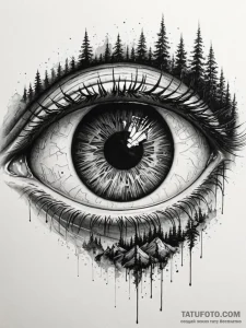 Tattoo sketch, naturalist's cybernetic eye, a... - эскиз тату (№1752401558_0, 13.07.2025 10:12) — Tatufoto.com