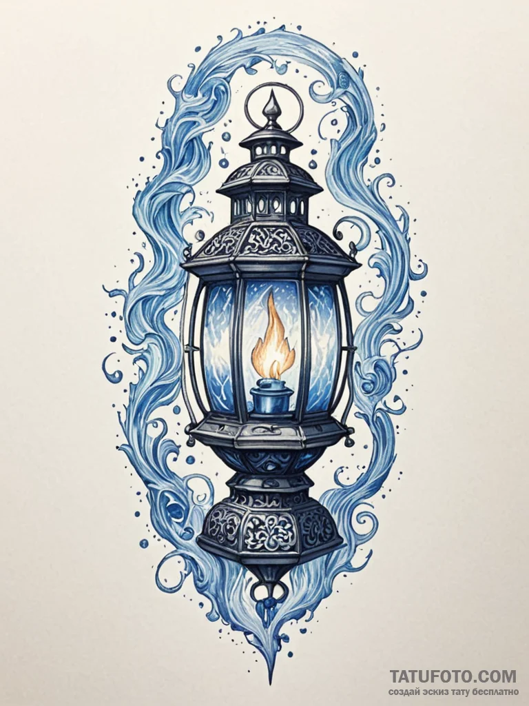Tattoo sketch, netherworld navigator's lanter... - эскиз тату (№1752402587_0, 13.07.2025 10:29) — Tatufoto.com