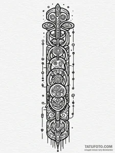 Tattoo sketch, primal programmer's totem, an... - эскиз тату (№1752403445_0, 13.07.2025 10:44) — Tatufoto.com