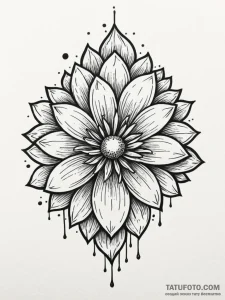 Tattoo sketch, perpetual bloom of creativity,... - эскиз тату (№1752403615_0, 13.07.2025 10:46) — Tatufoto.com