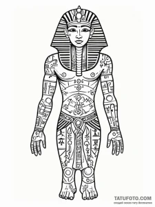 Tattoo sketch, hieroglyphic hacker, an ancien... - эскиз тату (№1752404216_0, 13.07.2025 10:56) — Tatufoto.com
