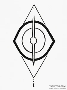 Tattoo sketch, icon of the unseen, a minimali... - эскиз тату (№1752404475_0, 13.07.2025 11:01) — Tatufoto.com