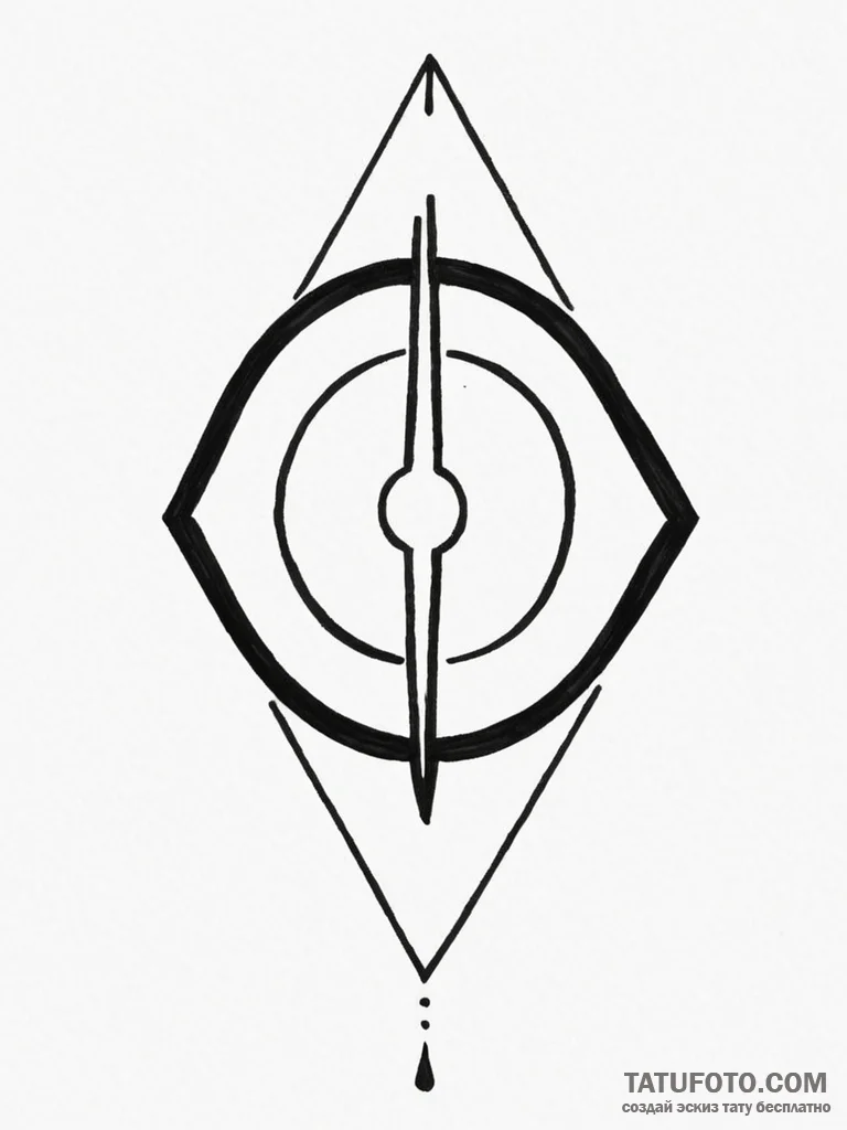 Tattoo sketch, icon of the unseen, a minimali... - эскиз тату (№1752404475_0, 13.07.2025 11:01) — Tatufoto.com
