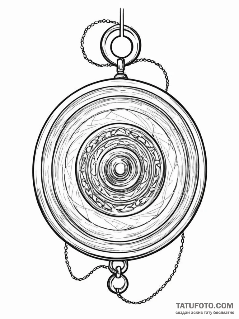 Tattoo sketch, yo-yo of time loops, a classic... - эскиз тату (№1752405090_0, 13.07.2025 11:11) — Tatufoto.com