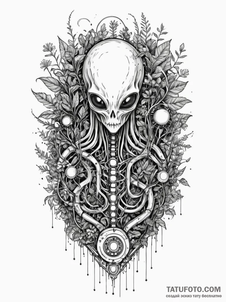 Tattoo sketch, rogue ai's garden, a vibrant,... - эскиз тату (№1752406225_0, 13.07.2025 11:30) — Tatufoto.com