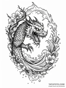 Tattoo sketch, quaint cottage, hidden quantum... - эскиз тату (№1752407758_0, 13.07.2025 11:55) — Tatufoto.com