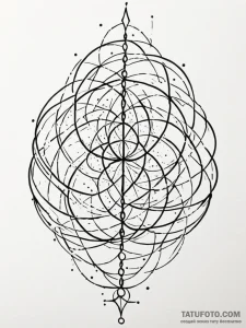 Tattoo sketch, spirit of the data stream, a g... - эскиз тату (№1752408102_0, 13.07.2025 12:01) — Tatufoto.com