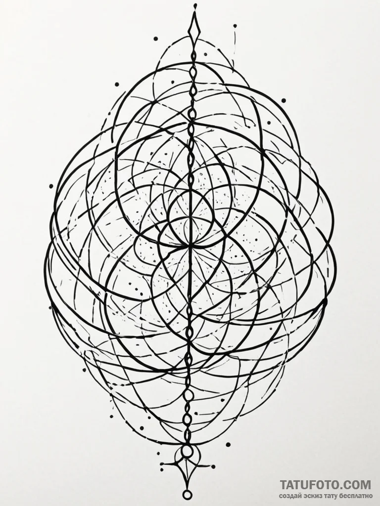 Tattoo sketch, spirit of the data stream, a g... - эскиз тату (№1752408102_0, 13.07.2025 12:01) — Tatufoto.com