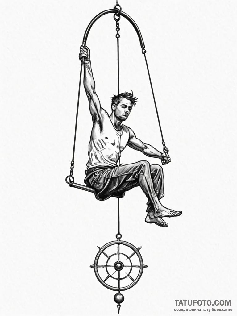 Tattoo sketch, pendulum of personal growth, a... - эскиз тату (№1752410567_0, 13.07.2025 12:42) — Tatufoto.com