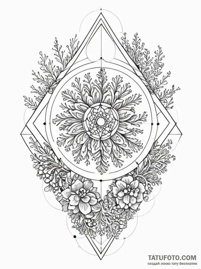 Tattoo sketch, coral reef data center: a vibr... - эскиз тату (№1752417309_0, 13.07.2025 14:35) — Tatufoto.com