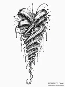 Tattoo sketch, zipper of reality, a stylized,... - эскиз тату (№1752418140_0, 13.07.2025 14:49) — Tatufoto.com