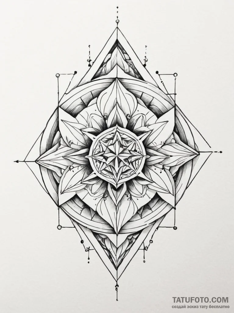 Tattoo sketch, ice-bound data crystal, a larg... - эскиз тату (№1752418998_0, 13.07.2025 15:03) — Tatufoto.com