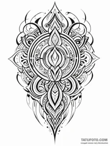 Tattoo sketch, neo-tribal tattoo art, a bold,... - эскиз тату (№1752419600_0, 13.07.2025 15:13) — Tatufoto.com