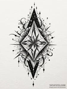 Tattoo sketch, power crystal, energy conduit,... - эскиз тату (№1752419940_0, 13.07.2025 15:19) — Tatufoto.com