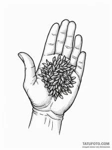 Tattoo sketch, yielding harvest, data seeds,... - эскиз тату (№1752420112_0, 13.07.2025 15:21) — Tatufoto.com