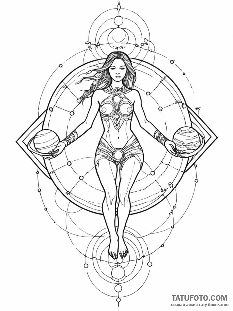 Tattoo sketch, invisible threads of fate (cos... - эскиз тату (№1752420625_0, 13.07.2025 15:30) — Tatufoto.com