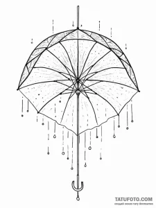 Tattoo sketch, quantum umbrella, reality shie... - эскиз тату (№1752421310_0, 13.07.2025 15:41) — Tatufoto.com