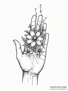 Tattoo sketch, nurturing nano-bots, a human h... - эскиз тату (№1752422320_0, 13.07.2025 15:58) — Tatufoto.com