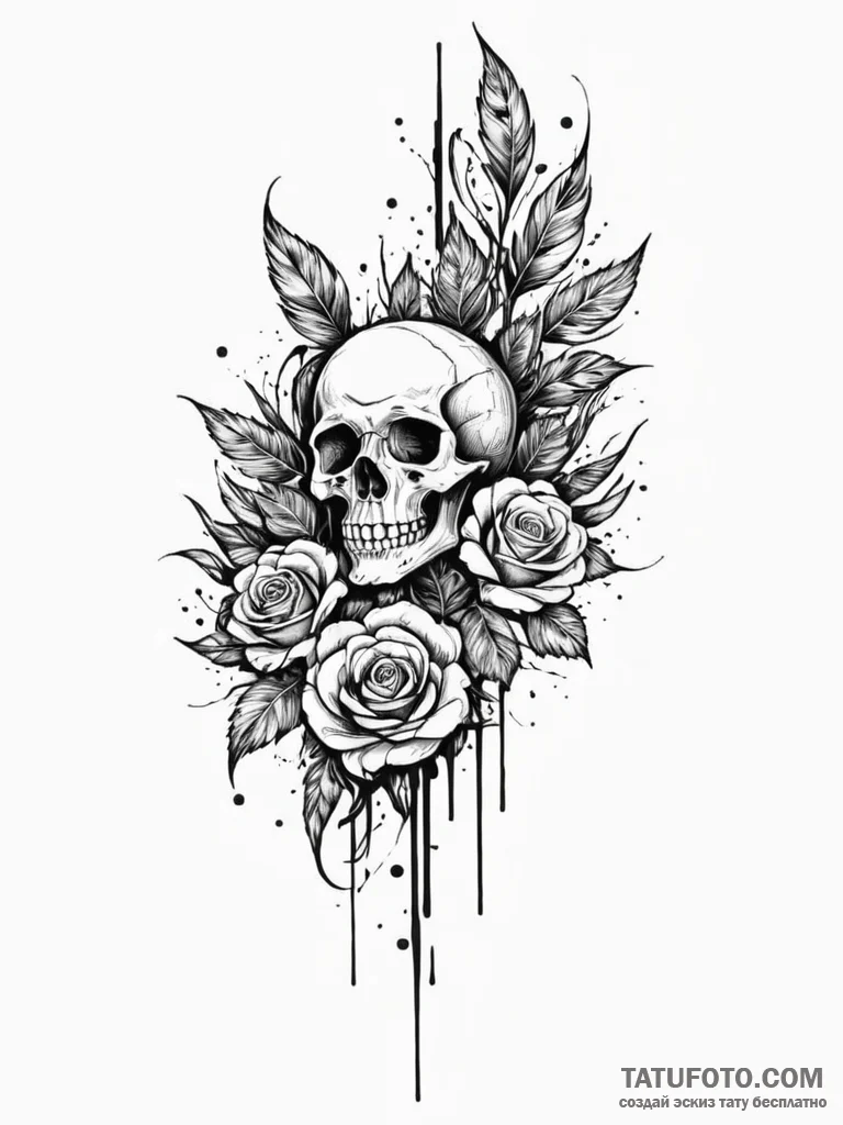 Tattoo sketch, quill-tip glitch art, a detail... - эскиз тату (№1752423314_0, 13.07.2025 16:15) — Tatufoto.com