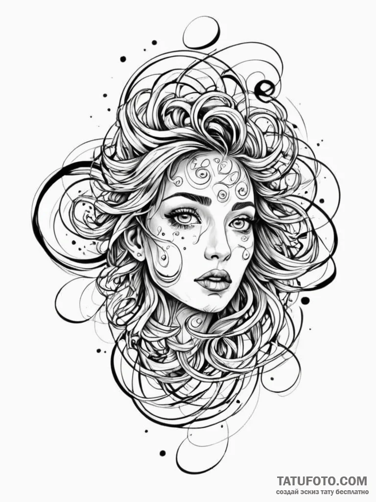 Tattoo sketch, omnipresent glitch, an abstrac... - эскиз тату (№1752424623_0, 13.07.2025 16:37) — Tatufoto.com