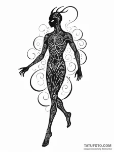 Tattoo sketch, living shadow puppet, a styliz... - эскиз тату (№1752425811_0, 13.07.2025 16:56) — Tatufoto.com