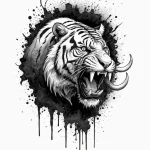 Tattoo sketch, echoes of extinction, a beauti... - эскиз тату (№1752425980_0, 13.07.2025 16:59) — Tatufoto.com