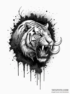 Tattoo sketch, echoes of extinction, a beauti... - эскиз тату (№1752425980_0, 13.07.2025 16:59) — Tatufoto.com