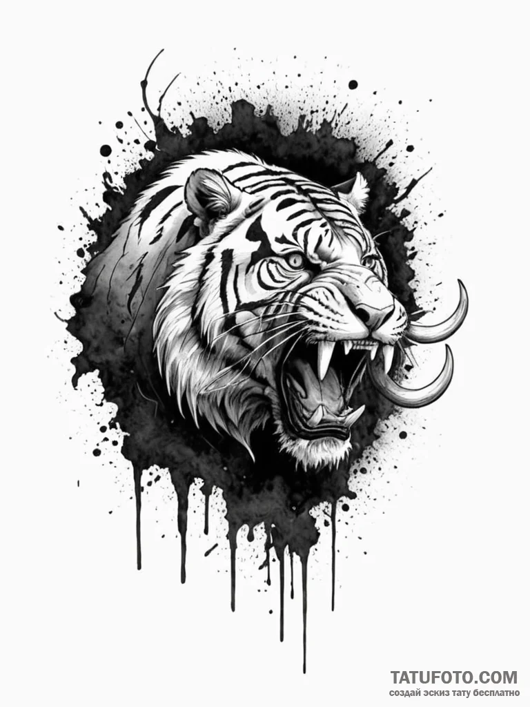 Tattoo sketch, echoes of extinction, a beauti... - эскиз тату (№1752425980_0, 13.07.2025 16:59) — Tatufoto.com