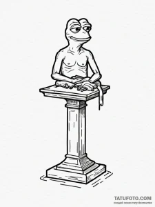 Tattoo sketch, museum of muted memes, a minim... - эскиз тату (№1752427716_0, 13.07.2025 17:28) — Tatufoto.com