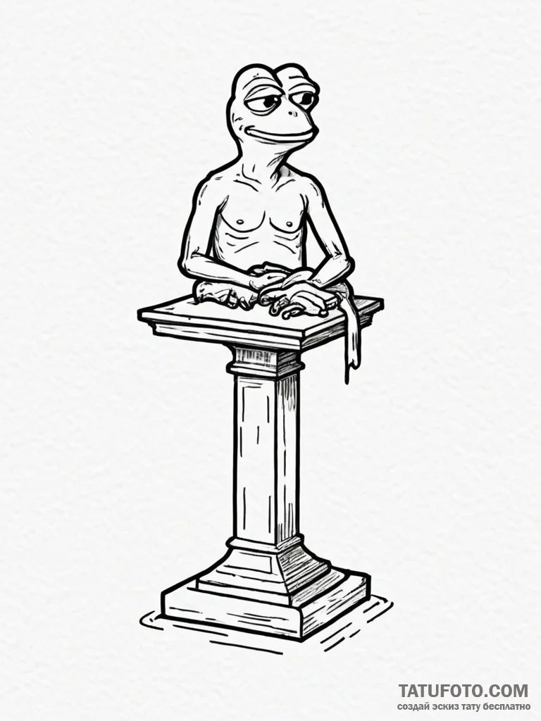 Tattoo sketch, museum of muted memes, a minim... - эскиз тату (№1752427716_0, 13.07.2025 17:28) — Tatufoto.com