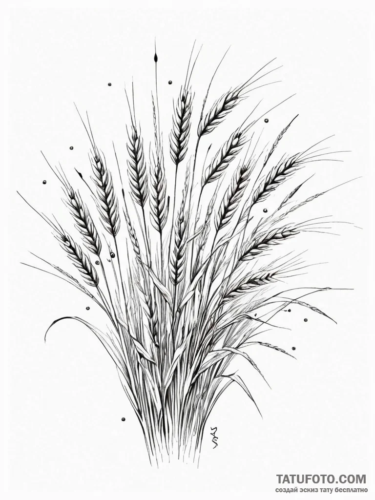 Tattoo sketch, harvest of data, a field of go... - эскиз тату (№1752430045_0, 13.07.2025 18:07) — Tatufoto.com