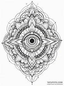 Tattoo sketch, quiet observer's kaleidoscope... - эскиз тату (№1752430476_0, 13.07.2025 18:14) — Tatufoto.com