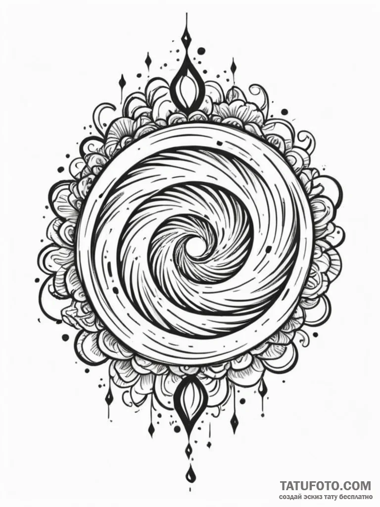 Tattoo sketch, reflective surface of truth, a... - эскиз тату (№1752431085_0, 13.07.2025 18:24) — Tatufoto.com